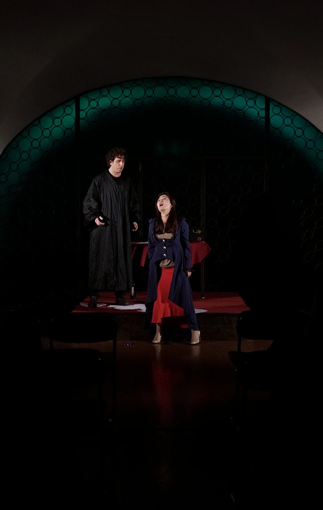 Raimondo - Michael Pinsker, Lucia - Jegyung Yang, rehearsal