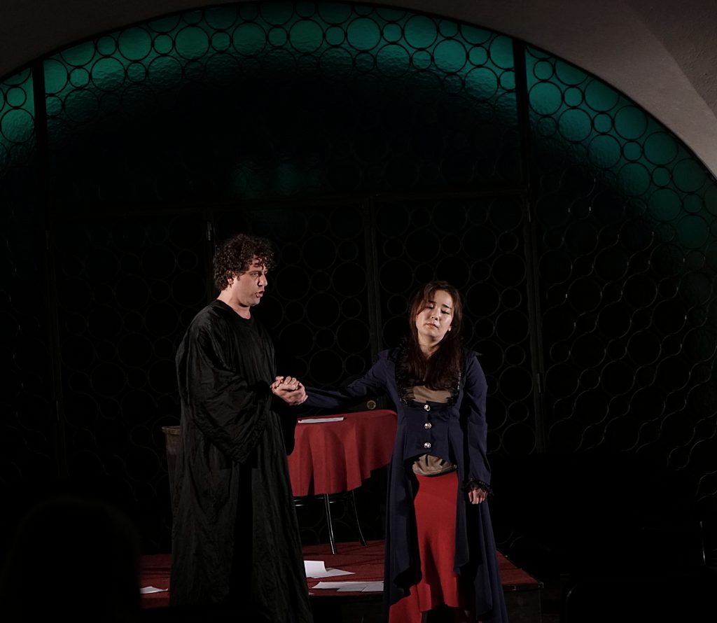Raimondo - Michael Pinsker, Lucia - Jegyung Yang, rehearsal